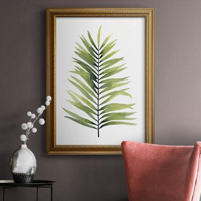 Bayou Breeze Palm Water II Premium Framed Canvas- Ready To Hang Canvas, Solid Wood in Green | 27 H x 18 W x 2.5 D in | Wayfair