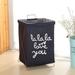 Ebern Designs Folding Laundry Basket Fabric in Black/Brown/Gray | 22 H x 14.5 W x 10.6 D in | Wayfair 53AAB79BF93346719974DF3689CC909F