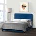 Mercer41 Darcy-May Queen Solid Wood Standard Bed Upholstered/Polyester in Blue | 50 H x 65 W x 84 D in | Wayfair 4C3BE943409D44CFA2E0313B7C2DE7A4