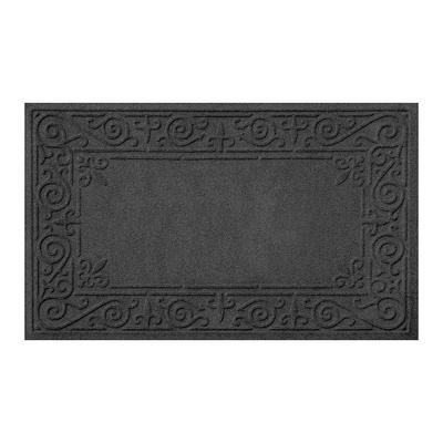 Water & Dirt Shield Fleur-de-Lis Door Mat - Dark Brown, 23" x 35" - Frontgate