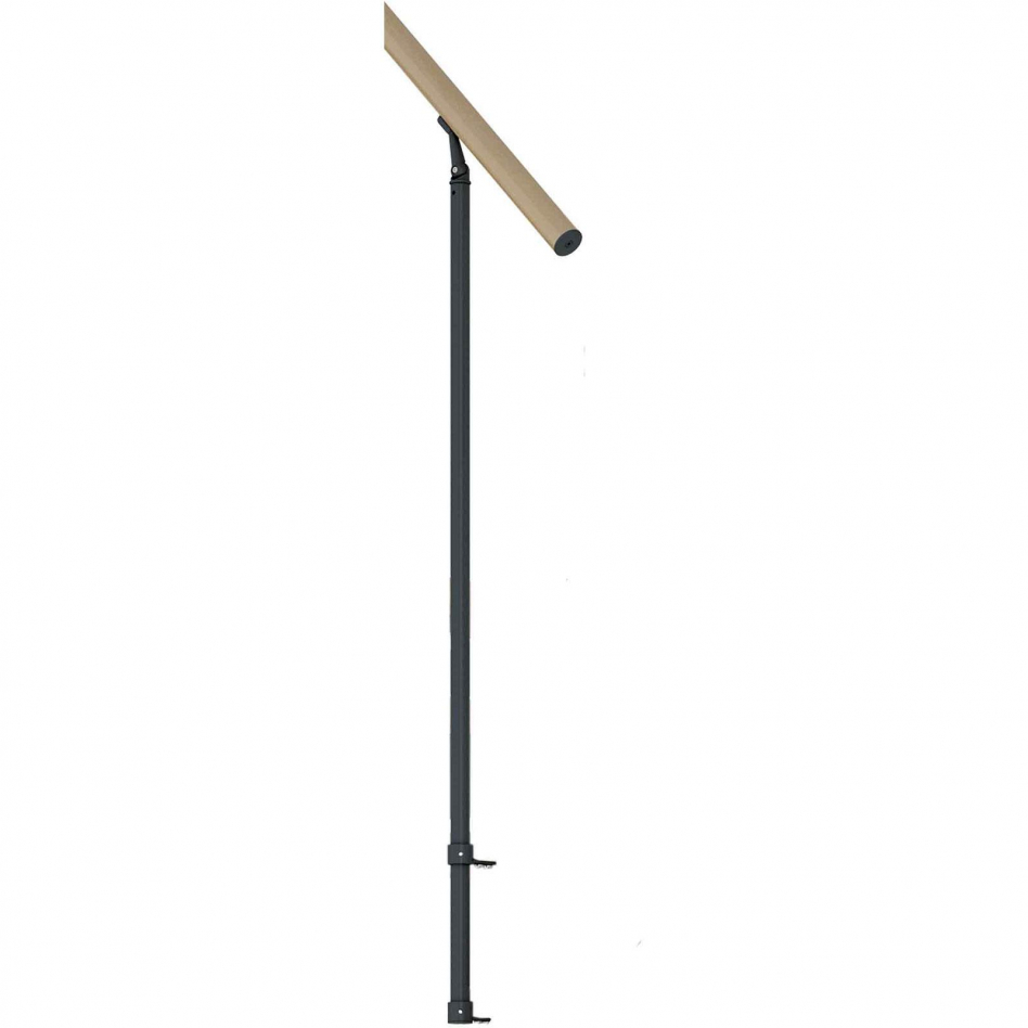 DOLLE Geländerelement inkl. Holzhandlauf für Mittelholmtreppen Cork, Dublin, Basel, Anthrazit, Einzelstab (anthrazit),Handlauf Ahorn Image