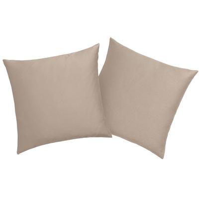 Kissenbezug "Mila", grau (taupe), B:40cm L:40cm, Satin, Obermaterial: 100% Baumwolle, GUIDO MARIA KRETSCHMER HOME & LIVING, Kissenbezüge, Satin Qualität, in Uni Design Image