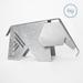 Aluminum 6" Elephant Origami Geometric Sculpture - 4.6" x 3.5" x 5.9"
