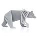 Aluminum 5" Medium Bear Origami Geometric Sculpture - 1.6" x 2.9" x 1.6"