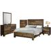 Wooden Eastern King Bedroom Set in Rustic Pine