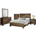 Wooden Twin Bedroom Set in Rustic Pine