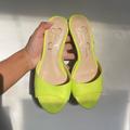 Jessica Simpson Shoes | Jessica Simpson Kitten Heel Mules | Color: Yellow | Size: 5.5