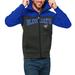 Men's Antigua Royal/Charcoal Toronto Blue Jays Wordmark Protect Full-Zip Hoodie