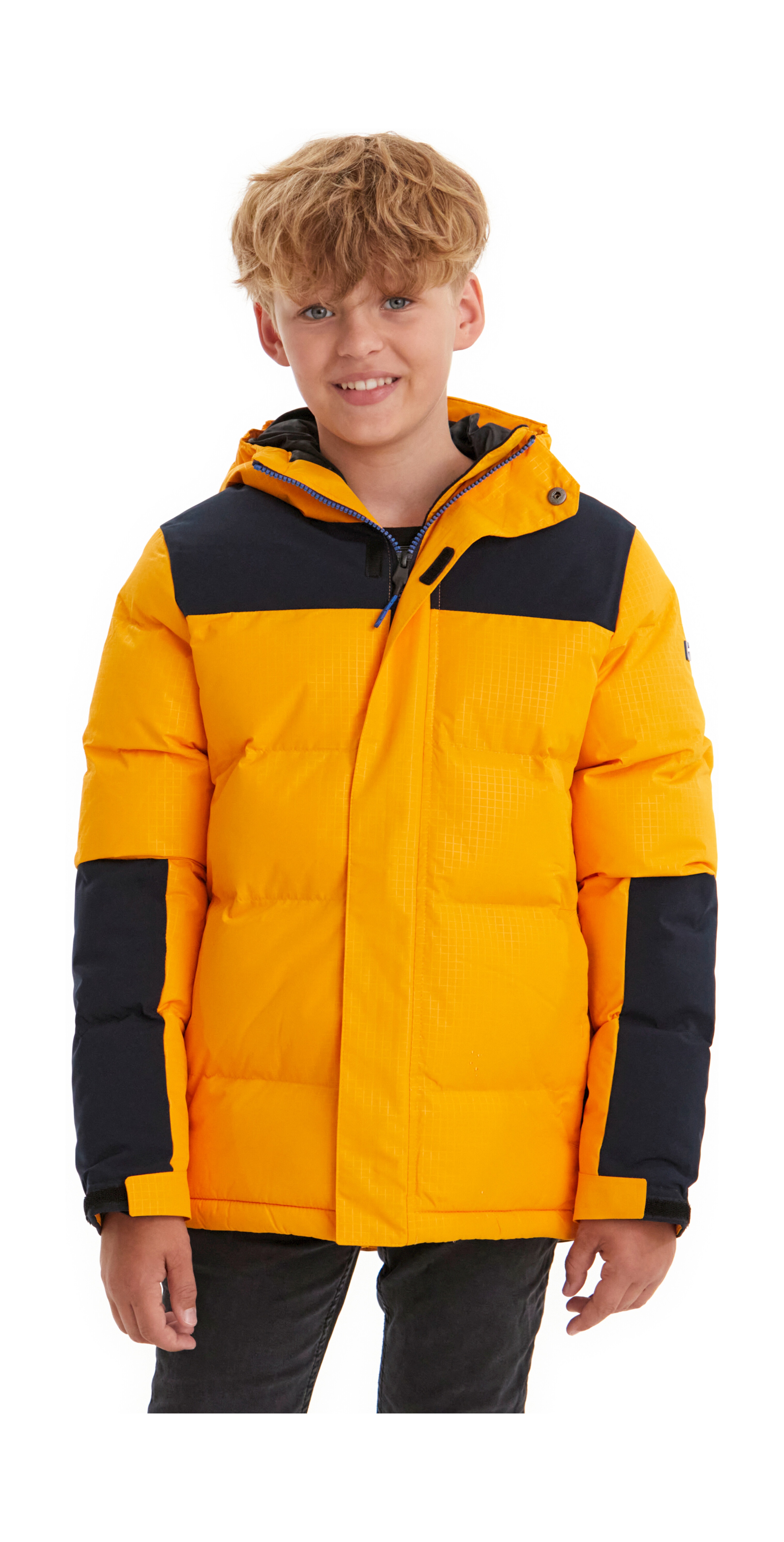 Steppjacke KILLTEC "KOW 31 BYS QLTD JCKT", Kinder, Gr. 176, gelb, Oberstoff 1: 100% Polyester/ Oberstoff 2: 100% Polyester, Futter: 100% Polyester, Füllung: 100% Polyester, Jacken, Kinder Winterjacke, gefüttert, wind- und wasserabweisend, atmungsaktiv Image
