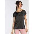 Shirtbluse LAURA SCOTT Gr. 36, schwarz Damen Blusen kurzarm