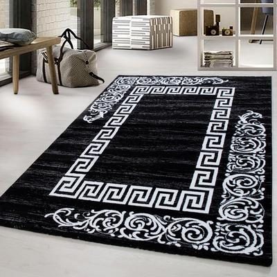 Teppich AYYILDIZ TEPPICHE "Miami 6620" Gr. 2, schwarz, B:80cm H:12mm L:150cm, Kunstfaser, Teppiche, Läufer, Kurzflor, orientalisches ausdrucksstarkes Design Image