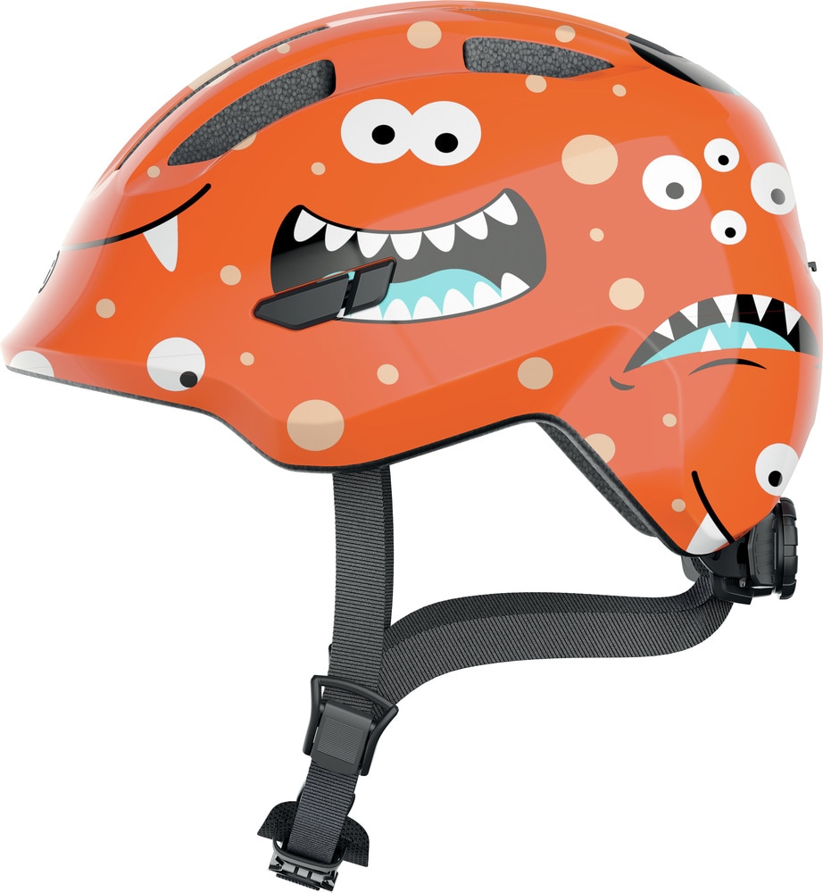 Kinderfahrradhelm ABUS "SMILEY 3.0" Gr. S, orange (orange monster), Helme, Kinder, S Kopfumfang: 45cm - 50cm Image