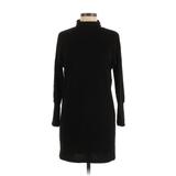 Noisy May Casual Dress - Sweater Dress Turtleneck Long sleeves: Black Print Dresses - Women's Size X-Small