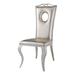 Benjara Solid Wood Side Chair in Gray Wood/Upholstered in Brown/Gray | 39 H x 19 W x 24 D in | Wayfair BM281975