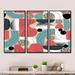 George Oliver Retro Shapes w/ Abstract Suns & Moons III - 3 Piece Floater Frame Graphic Art on Canvas Canvas, in White | Wayfair