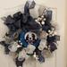 The Holiday Aisle® 24" Wreath Most Realistic Faux/Burlap/Deco Mesh in Black/Blue/Gray | 24 H x 24 W x 7 D in | Wayfair