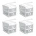 Gracious Living Mini 2 Drawer Desktop Organizer w/ Flip Top (4 Pack) Plastic in White | 8.5 H x 10.5 W x 7.4 D in | Wayfair 4 x 91365-4C