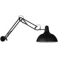 Lampe de bureau bras articulé en métal noir avec interrupteur Compatible LED E27