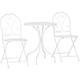 Outsunny - Ensemble de jardin bistro 3 pièces 2 chaises pliantes et table ronde en métal époxy