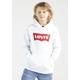 Kapuzensweatshirt LEVI'S KIDS "LVB BATWING SCREENPRINT HOODIE" Gr. 5/110, weiß (white) Jungen Sweatshirts