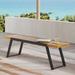 Gaylor Outdoor Acacia Wood Dining Bench by Christopher Knight Home