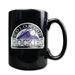 MLB Colorado Rockies 15 Oz. Black Ceramic Mug