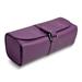 Curata Purple Leather Snap Strap Large Jewelry Roll with Watch/Bracelet Pillow