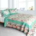 Start My Youth Cotton 3PC Vermicelli-Quilted Striped Patchwork Quilt Set (Full/Queen Size)