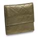 Curata Pewter Leather Satin Lined Magnetic Closure Quilted Jewelry Folder