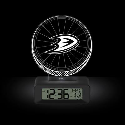 Game Time NHL Anaheim Ducks Color-Changing Led 3d Illusion Alarm Clock with Temperature and Date