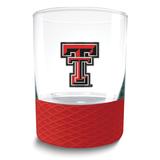 Collegiate Texas Tech Commissioner 14 Oz. Rocks Glass with Silicone Base