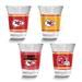 Curata NFL Kansas City Chiefs 4-Piece 2 Oz. Shot Glass Set