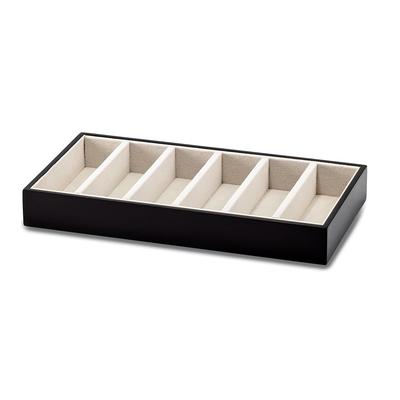 Curata Giftware Multipurpose 6 Slot Ivory Faux Suede Tray Fits Jjg353 Jjg1149 Includes 2 Stop Bars For Box
