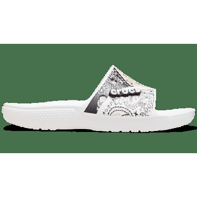 Crocs Chai / White Classic Crocs Bandana Slide Shoes