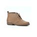 Wide Width Women's White Mountain Auburn Lace Up Bootie by White Mountain in Natural Suede (Size 9 W)