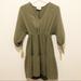 Anthropologie Dresses | Anthropologie Saturday Sunday Green Gauzy Dress Size Small | Color: Green | Size: S