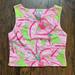 Lilly Pulitzer Tops | Lilly Pulitzer Jumbo Lily Print Pink/Green Sleeveless Floral Top | Color: Green/Pink | Size: M