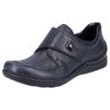 Klettschuh RIEKER, Damen, Gr. 38, blau (nachtblau), Lederimitat, Textil, sportlich, Schuhe, mit dezentem Paisley-Muster