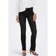 Bootcut-Jeans ONLY "ONLWAUW HW FLARED" Gr. M, Länge 34, schwarz (washed black) Damen Jeans Bootcut