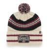 Men's '47 Natural Florida State Seminoles Hone Patch Cuffed Knit Hat with Pom