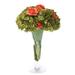 Distinctive Designs Hydrangeas & Coral Ranunculus Mixed Floral Arrangement in Vase Polysilk in Green | 21 H x 12 W x 12 D in | Wayfair 15723B