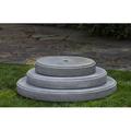 Campania International Round Plinth Pedestal Concrete | 3 H x 25 W x 31 D in | Wayfair PD-215-CB