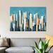 East Urban Home 'Urban Play' Graphic Art Print on Canvas Canvas, Cotton in Blue/Green/White | 12 H x 18 W x 1.5 D in | Wayfair