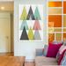 East Urban Home Mod Triangles IV by Michael Mullan - Gallery-Wrapped Canvas Giclée Canvas/Paper/ in Blue/Gray/Green | 48 H x 60 W x 1.5 D in | Wayfair