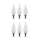 Satco 5.5 Watt (60 Watt Equivalent), CA10 LED, Dimmable Light Bulb, Warm E12/Candelabra Base in White | 4.72 H x 1.38 W in | Wayfair S21307