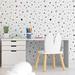 Isabelle & Max™ Ospina Stars 8.5' L x 24" W Peel & Stick Wallpaper Roll Vinyl, Latex in Black/White | 24 W in | Wayfair