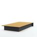 Ebern Designs Sujli Twin Platform Bed, Wood in Black | 8.25 H x 40 W x 74.75 D in | Wayfair BA1F4210BC034E58A557B5A01C1ECE4F