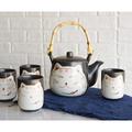 Trinx Dharci Tea Set for 4 People, Ceramic in Brown/White | 4.5 H x 7.25 W x 4.25 D in | Wayfair CACD6C49785943D88036CB5C70191BD9