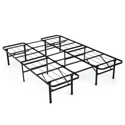 Costway Full/King Size Folding Steel Platform Bed Frame for Kids and Adults-Full Size