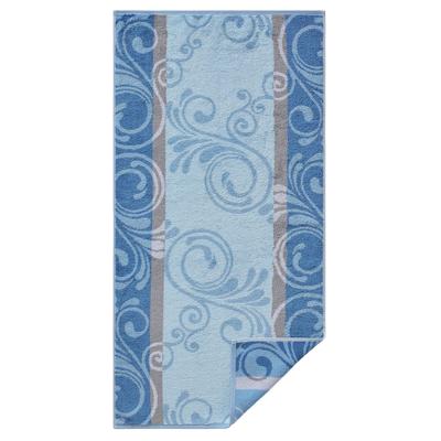Handtuch CAWÖ Gr. 2, blau (bleu, gemustert), B:70cm L:140cm, 100% Baumwolle, Handtücher (Packung) Image